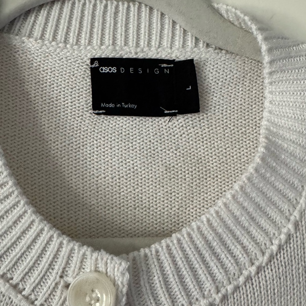 ASOS Cream Button-Up Cardigan - Picture 3 of 3
